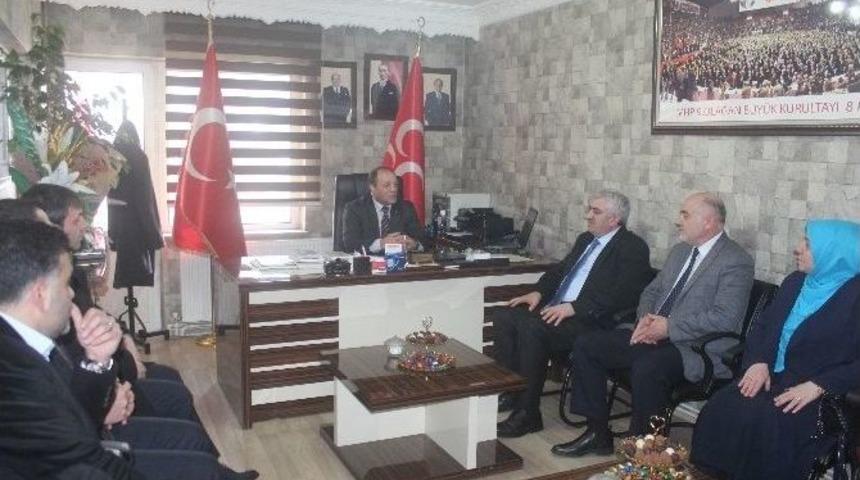 Ak Parti İl Başkanı &Ouml;z, Mhp Erzurum İl Başkanı Karataş&rsquo;ı Ziyaret Etti