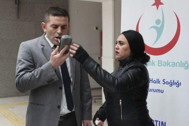 Bartın&rsquo;da Vatandaşlara Nefes Testi Yapıldı 1