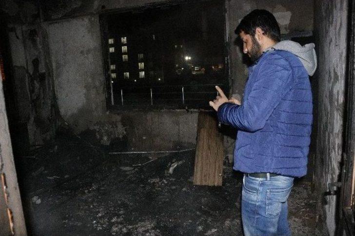 Evinde Çıkan Yangında Dumandan Zehirlenen Öğretmen Hastaneye Kaldırıldı G4