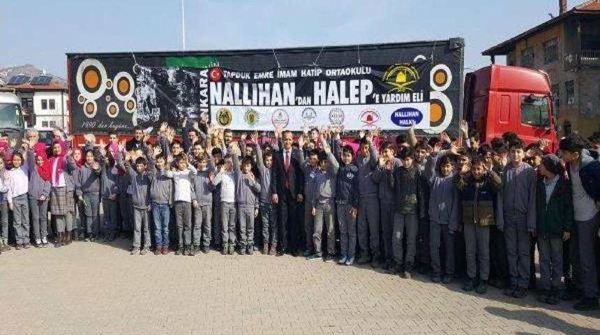 Ortaokul &Ouml;ğrencileri Halep I&ccedil;in Seferber Oldu