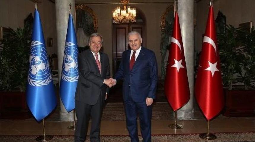 Başbakan Yıldırım Bm Genel Sekreteri Guterres Ile G&ouml;r&uuml;şt&uuml;(1)