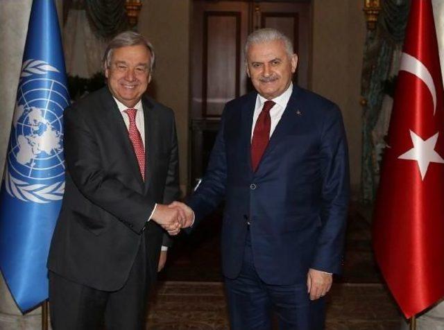 Başbakan Yıldırım Bm Genel Sekreteri Guterres Ile Görüştü(1)