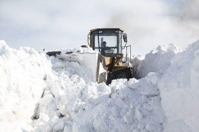 Ahlat’ta 3 Metre Karda Yol Açma Çalışması