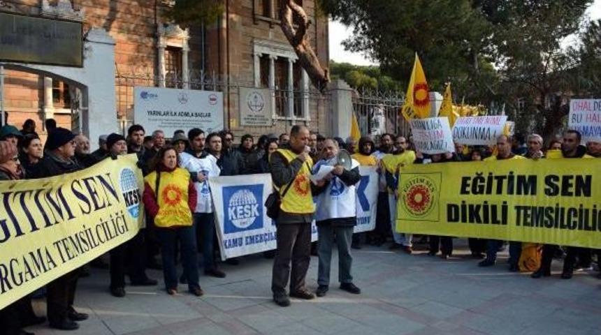 Bergama'da Kesk'ten &Uuml;yelerinin Ihracına Protesto