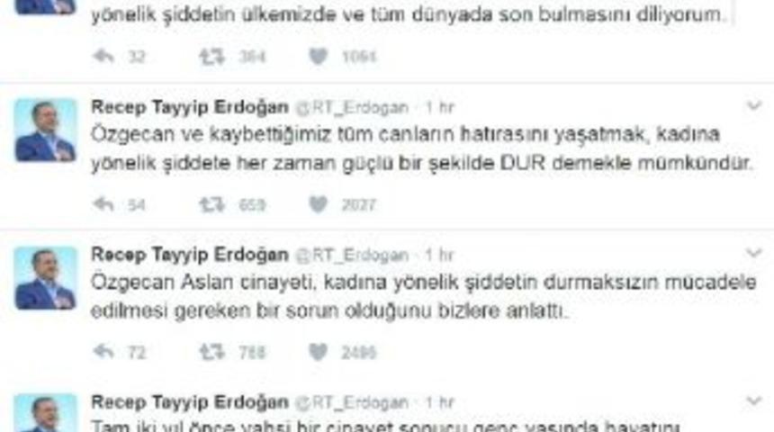 Cumhurbaşkanı Erdoğan &Ouml;zgecan'ı Andı