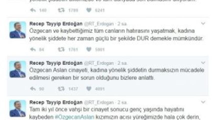 Cumhurbaşkanı Erdoğan, &Ouml;zgecan Aslan&rsquo;ı Andı