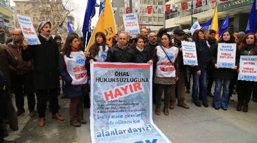 Kesk&rsquo;ten Khk Protestosu