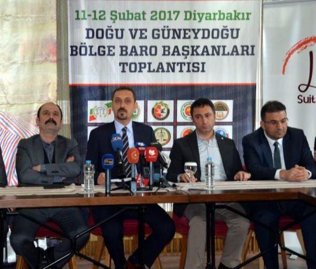 Bölge Baroları: Demokratik Düzen Güçlensin, Sorunlar Siyasal Zeminde Çözülsün