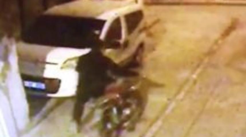 G&uuml;venlik Kamerası Motor Hırsızını Yakalattı