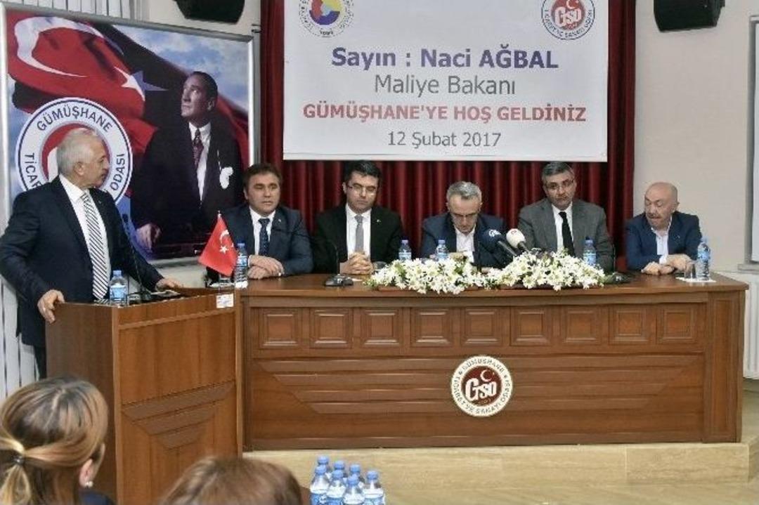 Maliye Bakanı Naci Ağbal G&uuml;m&uuml;şhane&rsquo;de İşverenlerle Buluştu