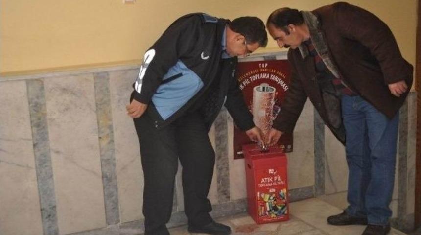 Cihanbeyli Belediyesi&rsquo;nden Atık Pil Toplama Kampanyasına Destek