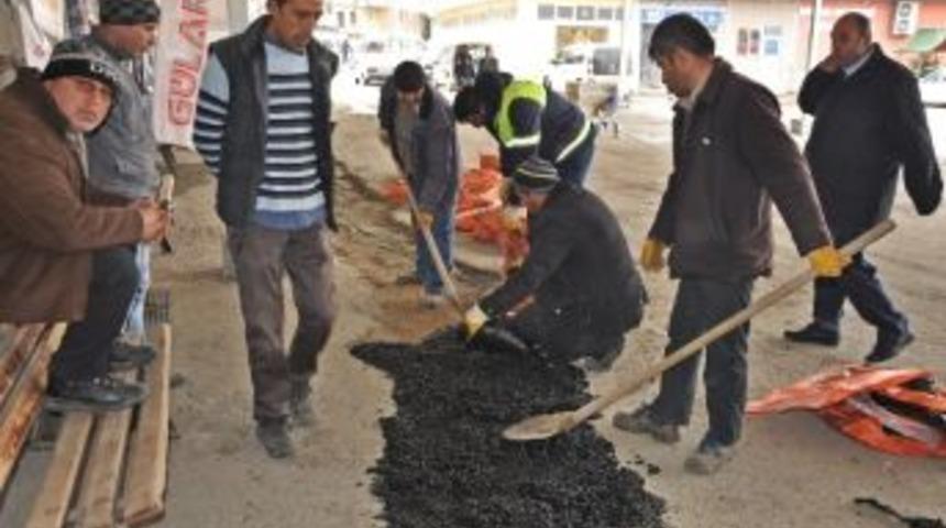 G&ouml;lbaşı Otogarında Yama &Ccedil;alışması Yapıldı