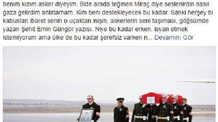 Şehit Kızından Y&uuml;rek Yakan Paylaşım: 'd&uuml;n Gece &Ccedil;ok &Ccedil;ığlık Attım G&ouml;ky&uuml;z&uuml;ne, Sesim Sana Ulaşır Diye'