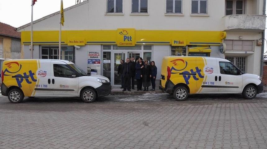 Gemerek Ptt’de Posta Ve Kargo Araçları Yenilendi
