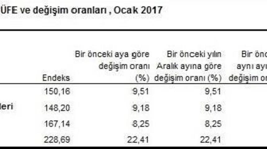 Soğukların Etkisiyle Ocak'ta Tarım-&Uuml;fe Y&uuml;zde 9.51 Y&uuml;kseldi