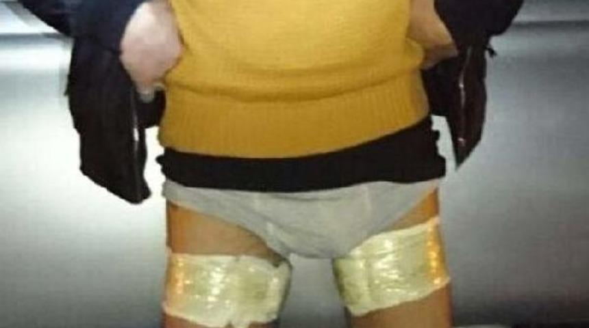 Bacaklarına Sarılı Eroinle Yakalandı