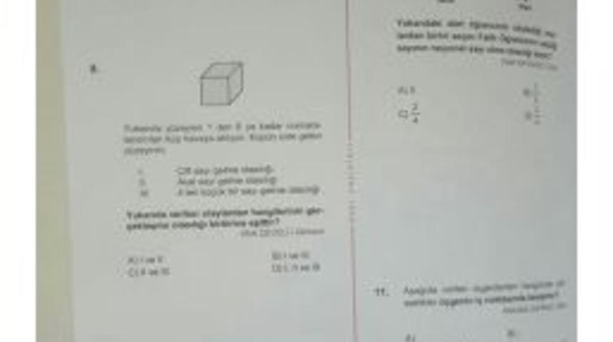 Teog Deneme Sınavında ’altunhisar’ Sorusu Çıktı