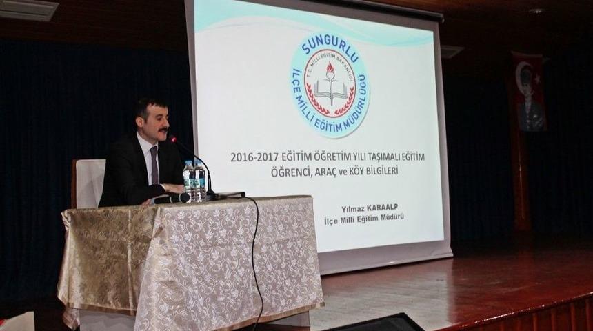 Kaymakam G&ouml;zen, Okul Servis Şof&ouml;rleriyle Toplantı Yaptı