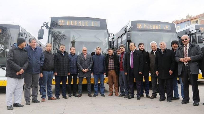 Karaman&rsquo;da Yeni 10 Halk Otob&uuml;s&uuml; T&ouml;renle Hizmete Başladı