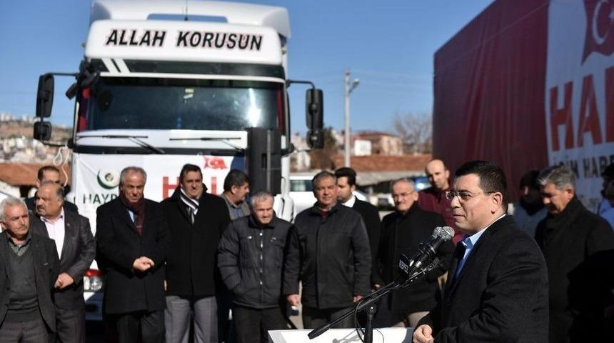 Kepez&rsquo;den Halep&rsquo;e 12 Tır Yardım