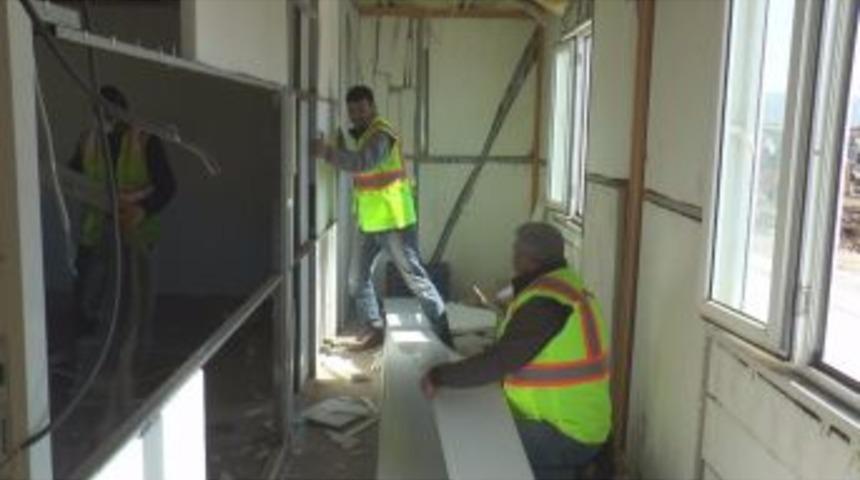 Yukarık&ouml;y&rsquo;e Konteynır Okul Yapılıyor