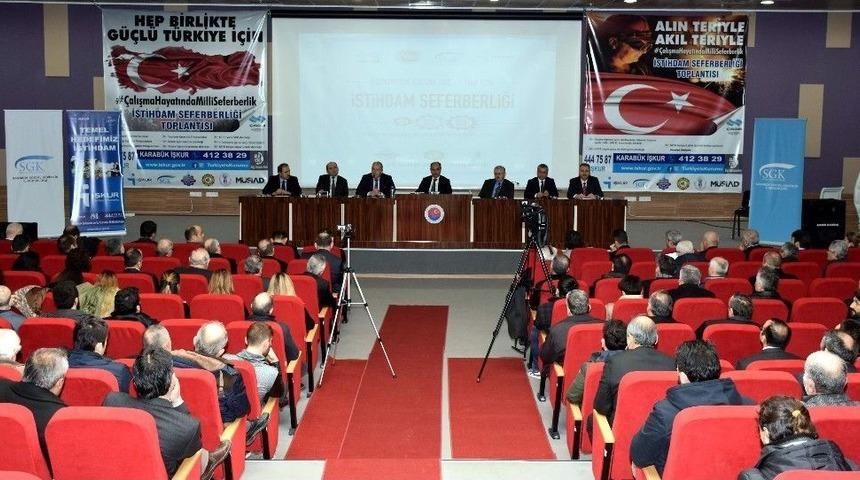 Karab&uuml;k&rsquo;de İstihdam Seferberliği Toplantısı Yapıldı