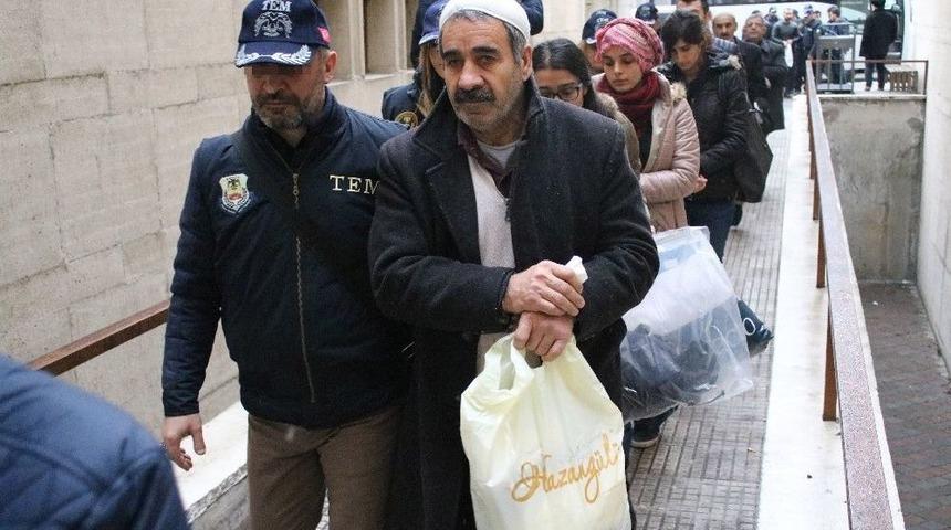 Bursa’da Pkk Propagandası Yapan 14 Kişi Adliyeye Sevk Edildi