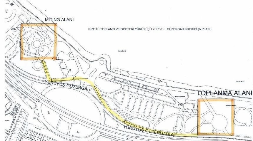 Rize&rsquo;de, Y&uuml;r&uuml;y&uuml;ş Ve G&ouml;steri Yapılacak Yerler Belirlendi