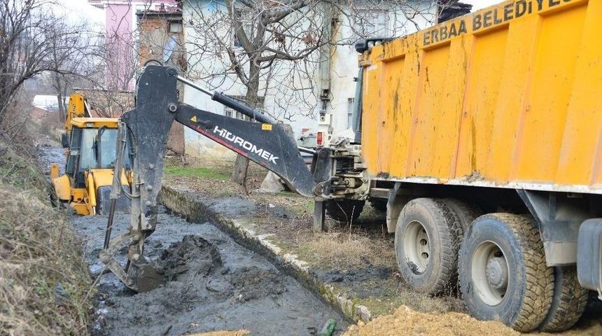 Erbaa&rsquo;da Sulama Kanallarında Temizlik &Ccedil;alışması