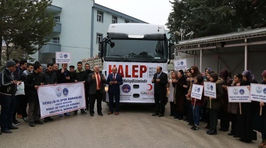 Kyk &Ccedil;alışanları İle &Ouml;ğrencilerden Halep&rsquo;e Yardım Eli