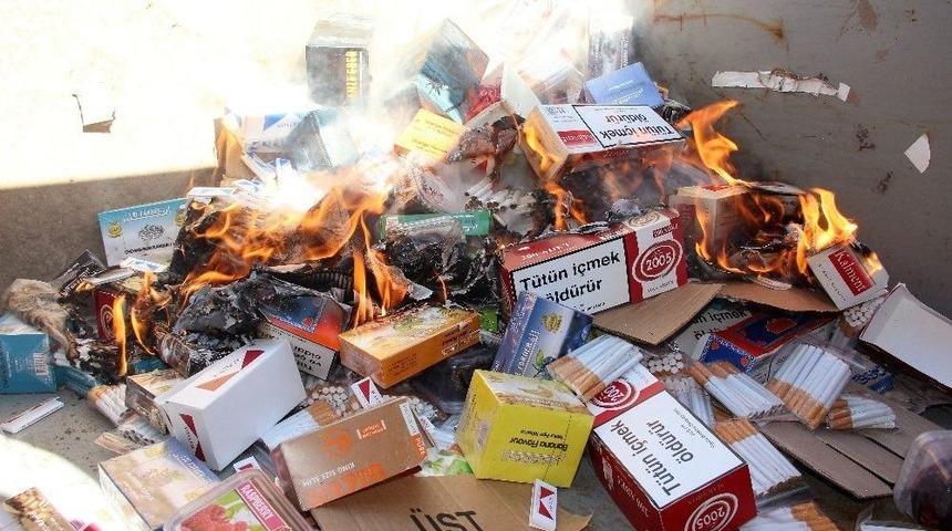 Bodrum&rsquo;da Ka&ccedil;ak İ&ccedil;ki Ve T&uuml;t&uuml;n &Uuml;r&uuml;nleri İmha Edildi