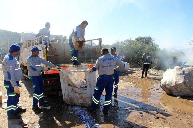 Bodrum’da Kaçak İçki Ve Tütün Ürünleri İmha Edildi