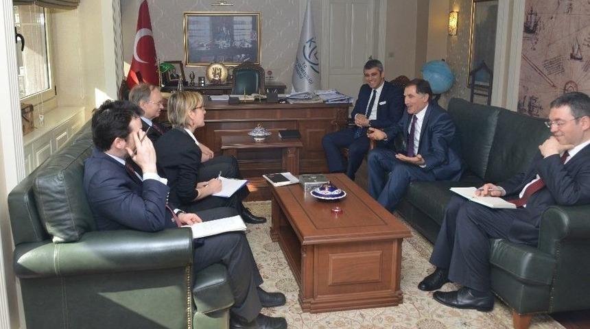 Kamu Başdenet&ccedil;isi Malko&ccedil;, Ab T&uuml;rkiye Delegasyon Başkanı Berger İle G&ouml;r&uuml;şt&uuml;