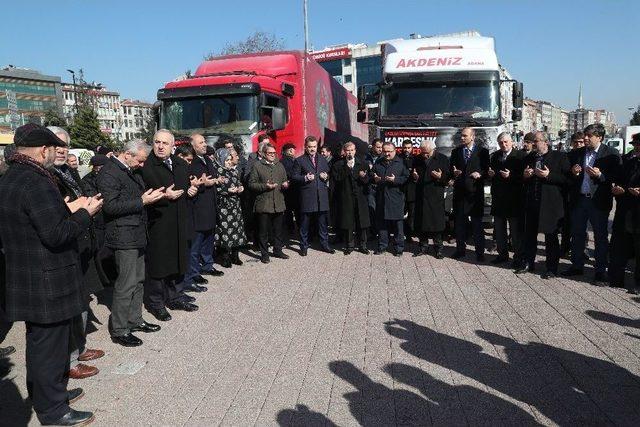 Gaziosmanpaşa’dan Halep’e Yardım Tırları Dualarla Yola Çıktı 2