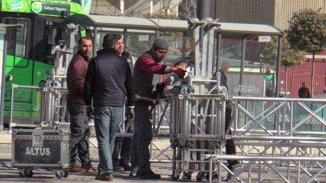 Gaziantep 15 Temmuz Demokrasi Meydanı Cumhurbaşkanı İ&ccedil;in Hazırlandı 3