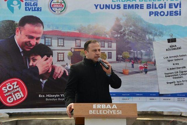 Erbaa’da Yunus Emre Bilgi Evi Temel Atma Töreni