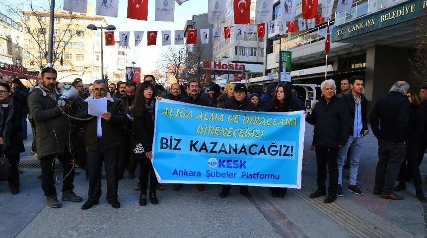 Kesk&rsquo;ten Khk Protestosu