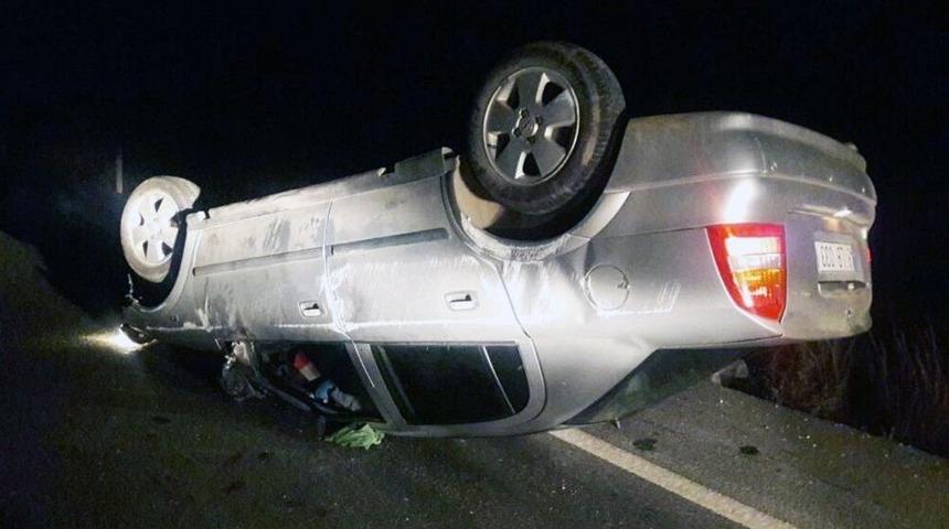 Milas Bodrum Karayolunda Otomobil Takla Attı; 2 Yaralı