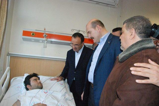 Bakanlar, Viranşehir’deki Saldırıda Yaralananları Ziyaret Etti