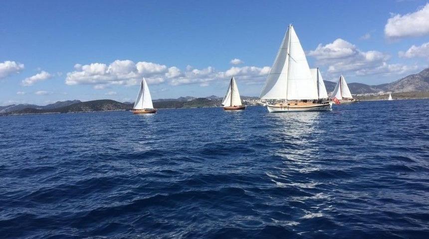 Bodrum Da Tirhandil Yelken Yarışları