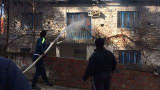 İnşaat İşçilerinin Kaldığı Ev Alev Alev Yandı