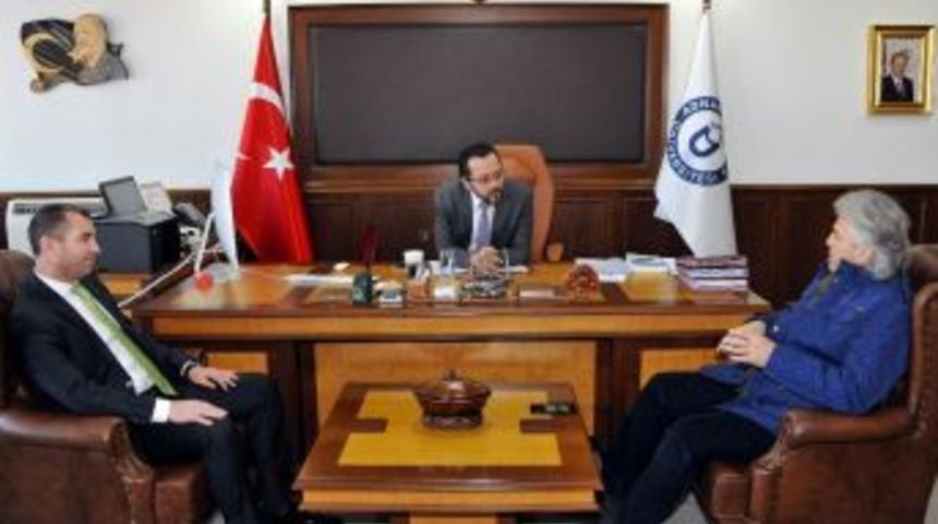 Ko&ccedil;arlı Kaymakamı Fırat &Ccedil;elik&rsquo;ten Rekt&ouml;r Bircan&rsquo;a Ziyaret