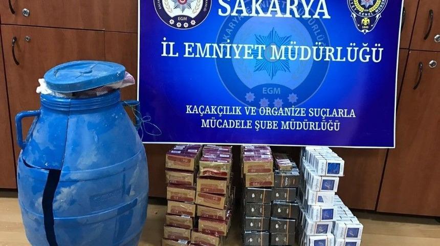 Peynir Bidonundan Kaçak Sigara Çıktı