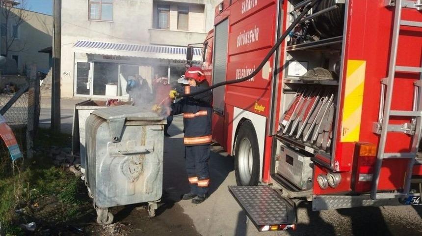 &Ccedil;&ouml;p Bidonu Yangını İtfaiyeyi Harekete Ge&ccedil;irdi