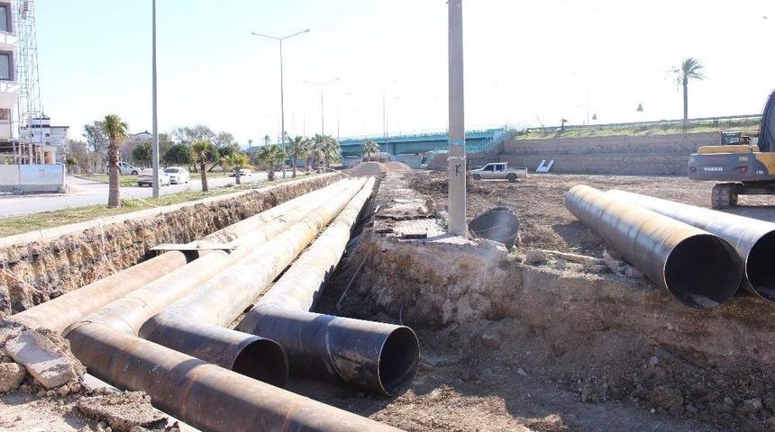 Manavgat&rsquo;ta Yağmur Suyu &Ccedil;alışmalarında Sona Gelindi