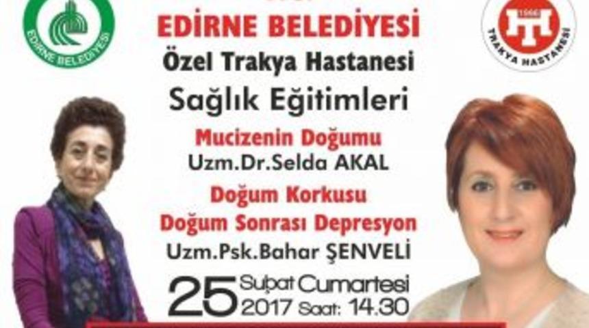 Edirne&rsquo;de Sağlık Eğitimleri Devam Ediyor