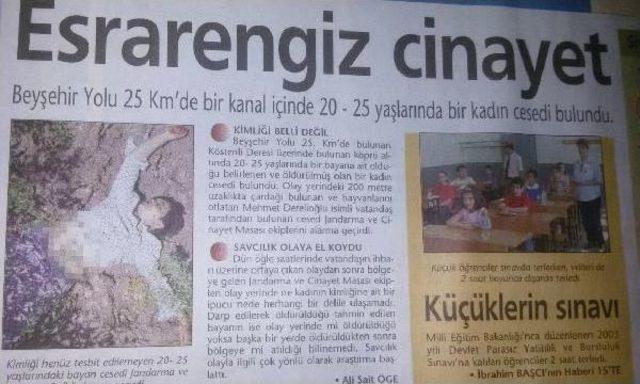 Gazete Arşivi Kupüründen, 14 Yıl Önceki Cinayet Aydınlatıldı