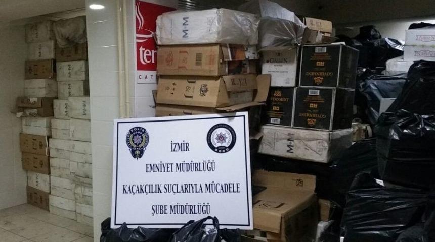 İzmir&rsquo;de 266 Bin Ka&ccedil;ak Sigara Ele Ge&ccedil;irildi