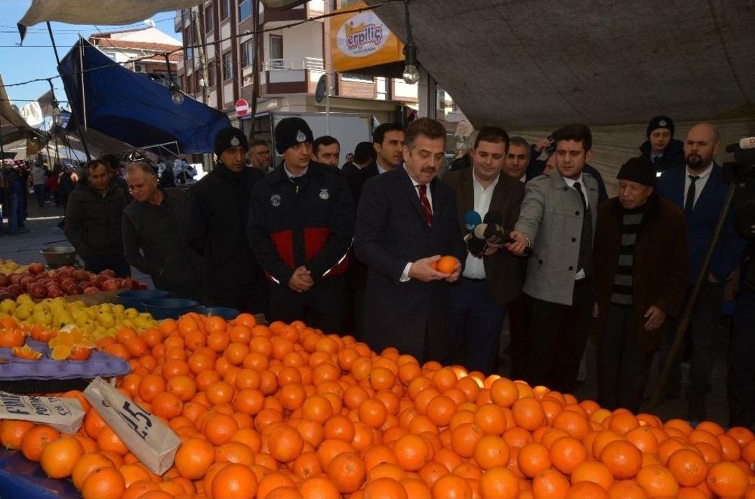 Başkan Hasan Tahsin Usta Mahalle Pazarını Denetledi
