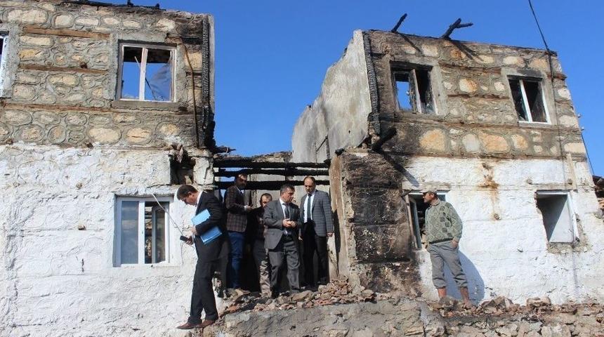 Beyşehir&rsquo;de Evi Yanan Aileye Ziyaret